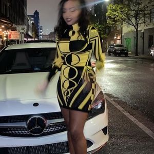 Long sleeve mini dress